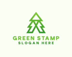 Green Pine Tree logo design