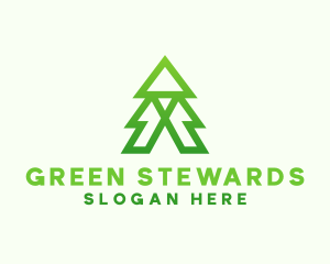 Green Pine Tree logo design