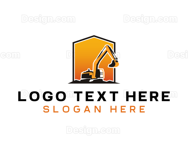 Excavator Digger Machinery Logo