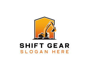 Excavator Digger Machinery Logo