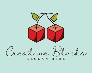 Cherry Cube Candy logo design