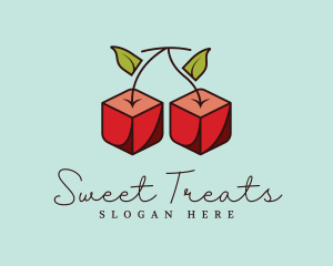 Cherry Cube Candy logo design