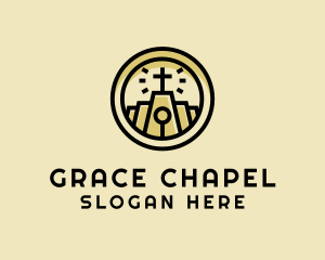 Holy Church Chapel Crucifix logo design