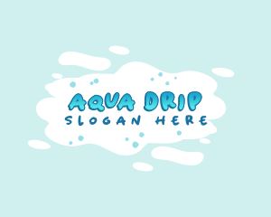 Quirky Water Blob logo design