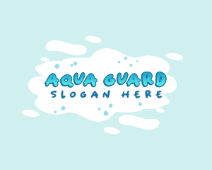 Quirky Water Blob logo design