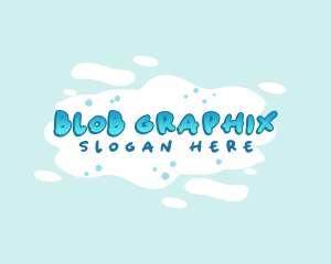 Quirky Water Blob logo design