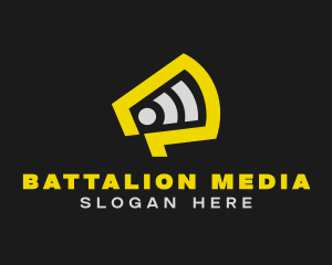 Yellow Megaphone Broadcast logo design