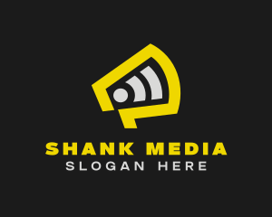 Yellow Megaphone Broadcast logo design