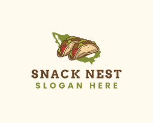 Mexican Taco Snack logo design