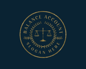 Legal Justice Scales logo design