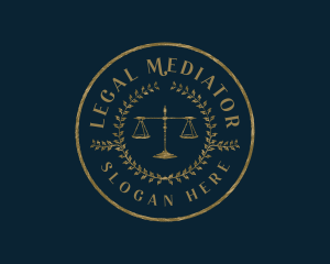 Legal Justice Scales logo design