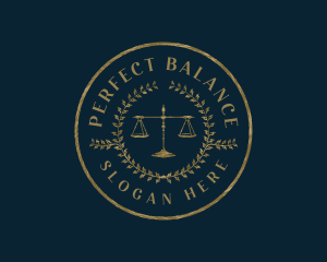 Legal Justice Scales logo design