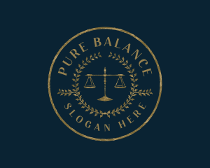 Legal Justice Scales logo design