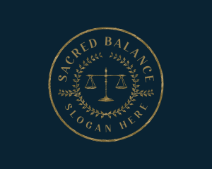 Legal Justice Scales logo design