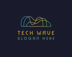 Sound Waves Technology logo design