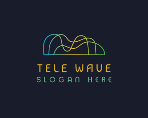 Sound Waves Technology logo design