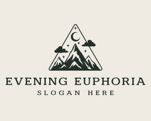 Evening Mountain Camping logo design