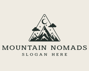 Evening Mountain Camping logo design