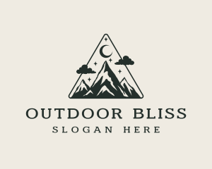 Evening Mountain Camping logo design