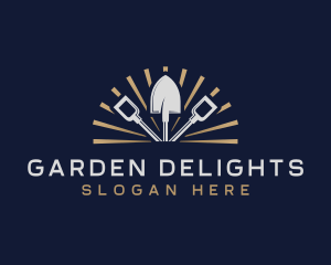 Shovel Landscaping Construction logo design