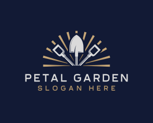 Shovel Landscaping Construction logo design