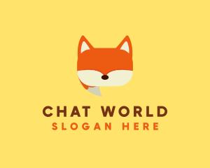 Orange Fox Chat logo design