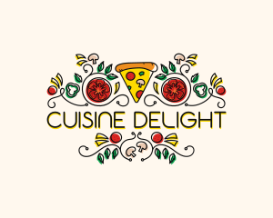 Gourmet Pizza Restaurant logo design