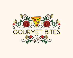 Gourmet Pizza Restaurant logo design