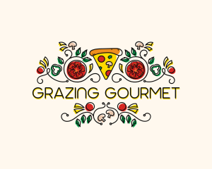 Gourmet Pizza Restaurant logo design