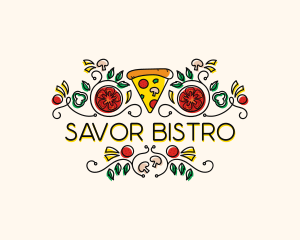 Gourmet Pizza Restaurant logo design