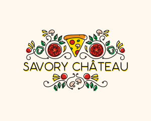 Gourmet Pizza Restaurant logo design