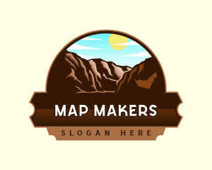 Hajar Mountains Scenery logo design