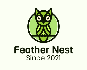 Nature Perched Owl logo design