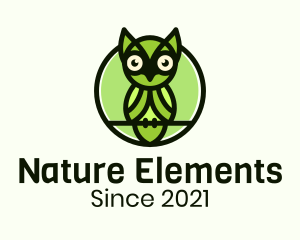 Nature Perched Owl logo design