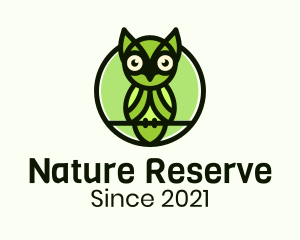 Nature Perched Owl logo design