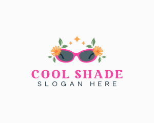 Floral Shades Eyeglasses logo design