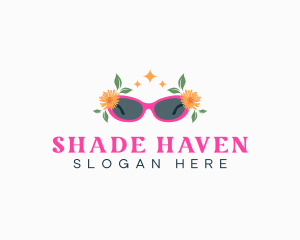 Floral Shades Eyeglasses logo design