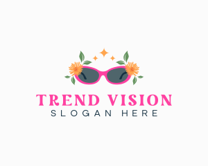 Floral Shades Eyeglasses logo design