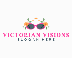 Floral Shades Eyeglasses logo design