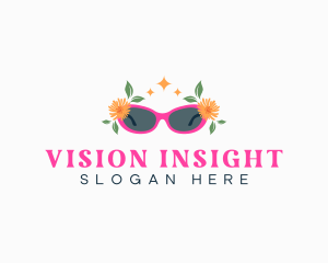 Floral Shades Eyeglasses logo design