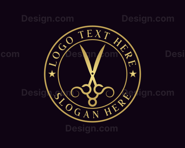 Luxury Styling Scissors Logo