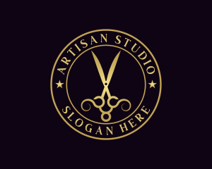 Luxury Styling Scissors logo design