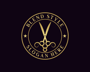 Luxury Styling Scissors logo design