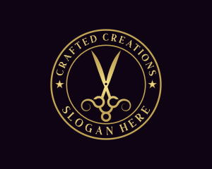 Luxury Styling Scissors logo design