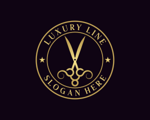 Luxury Styling Scissors logo design