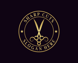 Luxury Styling Scissors logo design