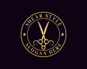 Luxury Styling Scissors logo design