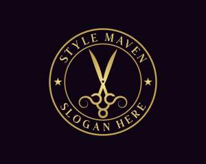 Luxury Styling Scissors logo design