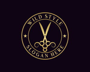 Luxury Styling Scissors logo design