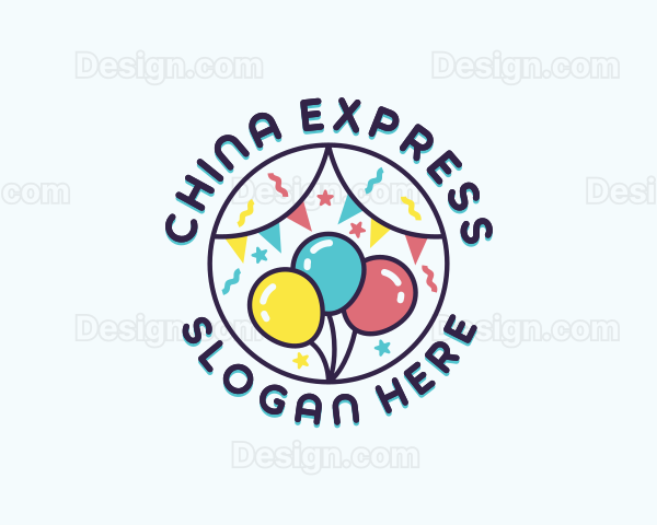 Party Balloon Celebration Logo